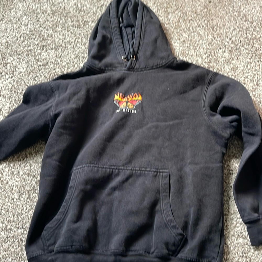 Black Dangerous Hoodie Size L